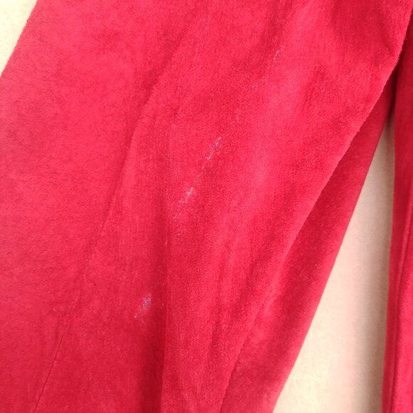 Vintage Danier made in Canada genuine red suede leather jacket Medium - Picture 16 of 16